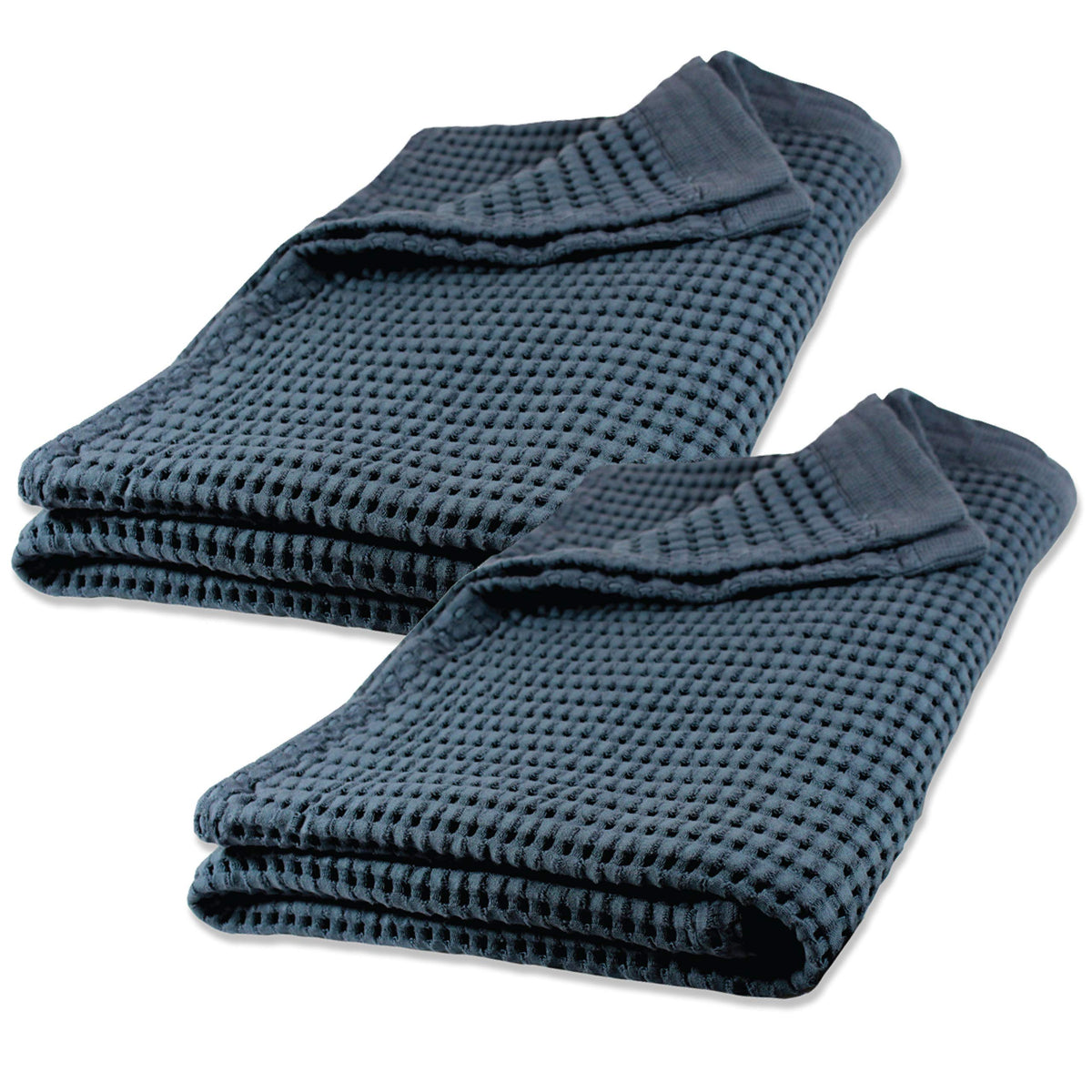 GILDEN TREE Waffle Hand Towels for Bathroom Quick Dry Large Luxury Lint Free Super Absorbent Cotton Hand Towels Set of 2, Modern Style (Cream)