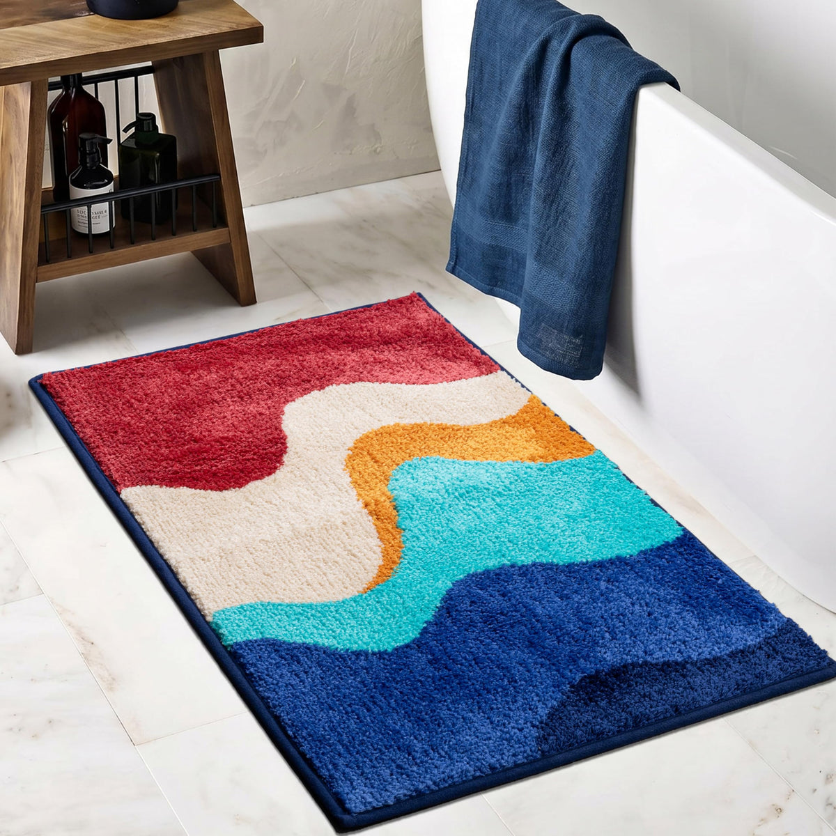 Oval Bathroom Rugs Non Slip Absorbent Ultra Luxury Fluffy
