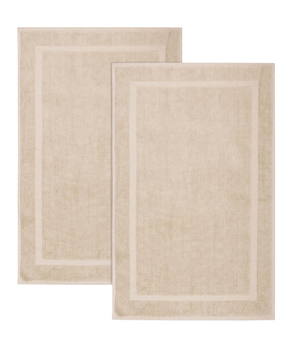 COTTON CRAFT Bath Mats - 2 Pack Tub Shower Floor Mat - 21x30- Azure Blue