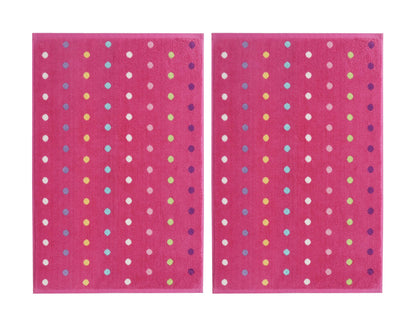 COTTON CRAFT Bath Mats - 2 Pack Tub Shower Floor Mat - 21x30- Azure Blue