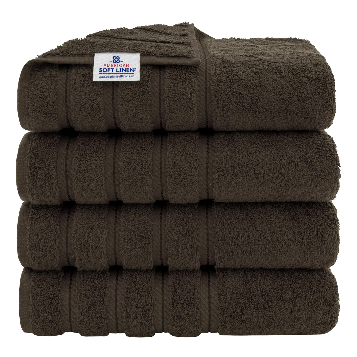 American Soft Linen 100% Cotton Luxury Turkish Towels, 4 PC Bath Towel Set