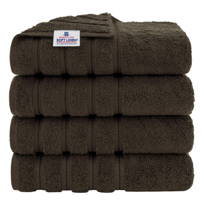 American Soft Linen 100% Cotton Luxury Turkish Towels, 4 PC Bath Towel Set