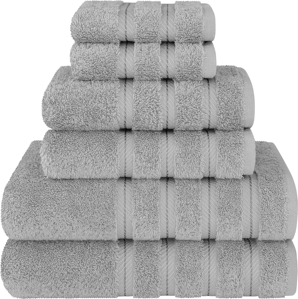 American Soft Linen 100% Cotton Luxury Turkish Towels, 6 Piece Towel Set