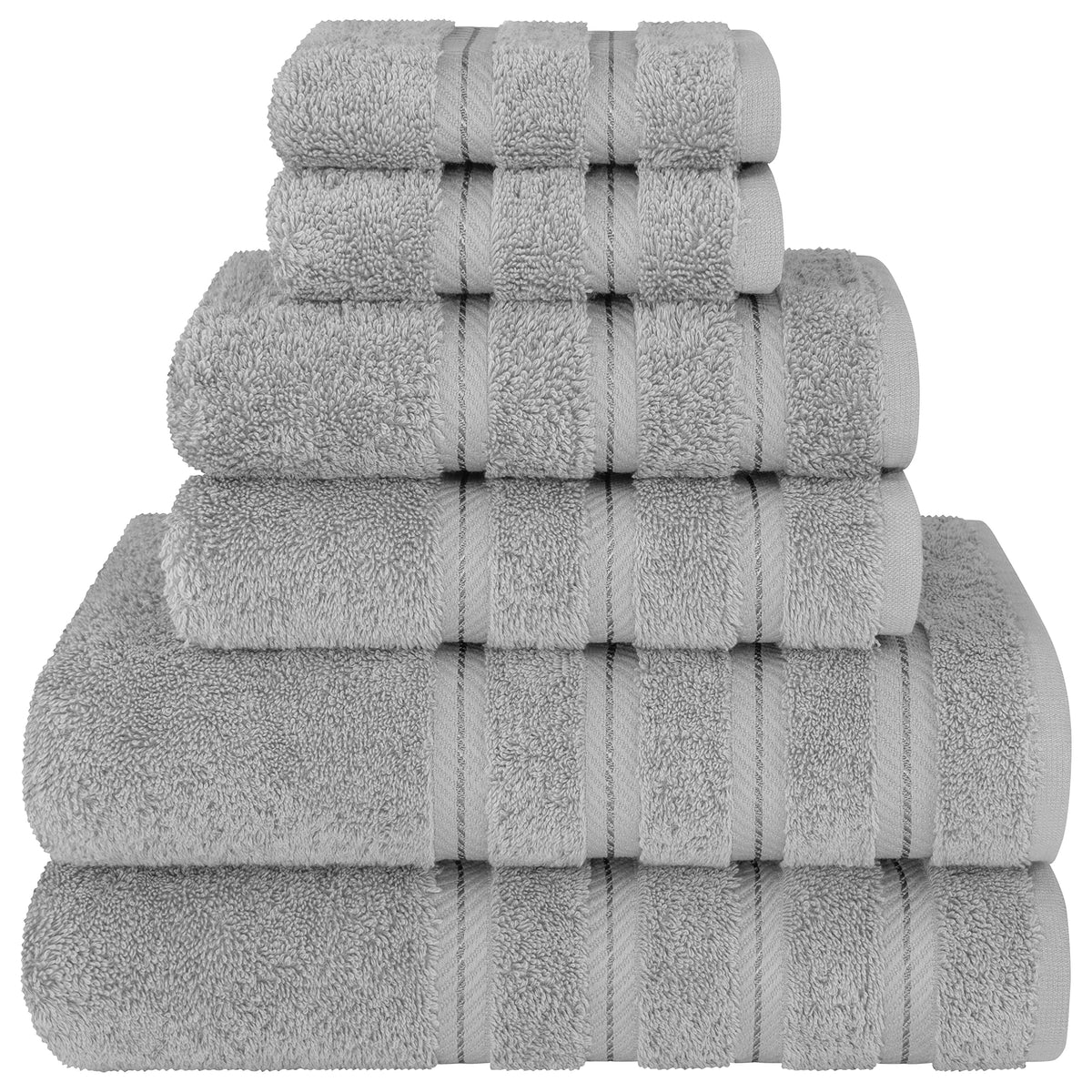 American Soft Linen 100% Cotton Luxury Turkish Towels, 6 Piece Towel Set