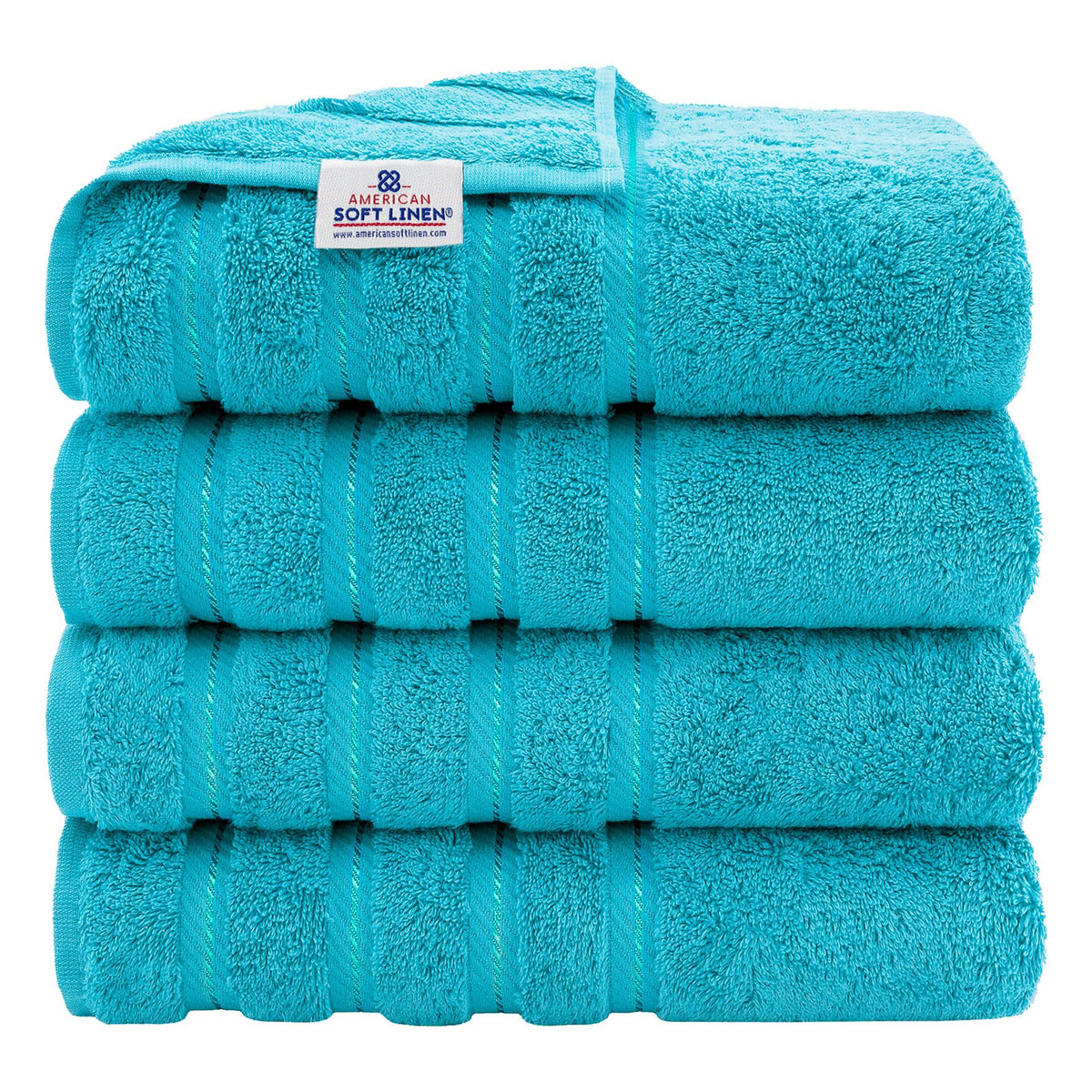 American Soft Linen 100% Cotton Luxury Turkish Towels, 6 Piece Towel Set