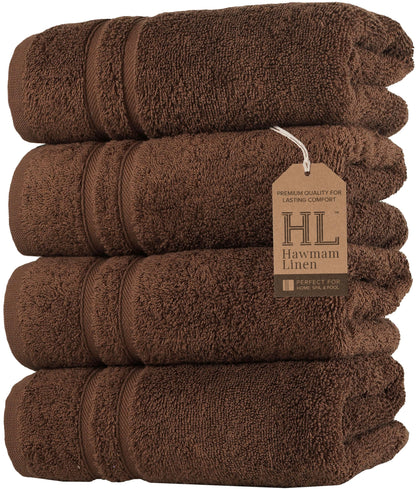 Hawmam Linen Cream 6 Piece Bath Towels Set for Bathroom Original Turkish Cotton Soft, Absorbent and Premium 2 Bath Towels, 2 Hand Towels, 2 Washcloths (Sea Salt)
