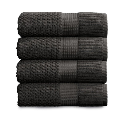 NY Loft 100% Cotton 4-Pack Bath Towel Set | White | Oeko-TEX | Quick-Dry