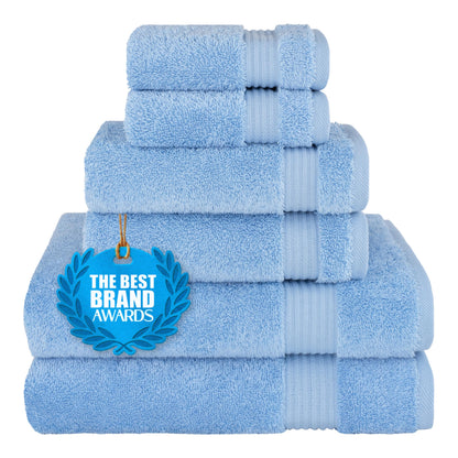 Cotton Paradise 100% Cotton Turkish Towel Set, Soft Absorbent Quick Dry, 6 Piece Towel Set, Beige