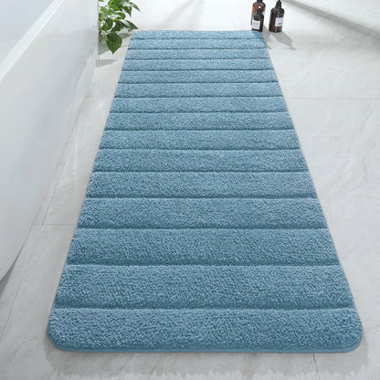AROGAN Luxury Long Bathroom Runner Rugs 24x60 Inch Bath Rug Non Slip, Black