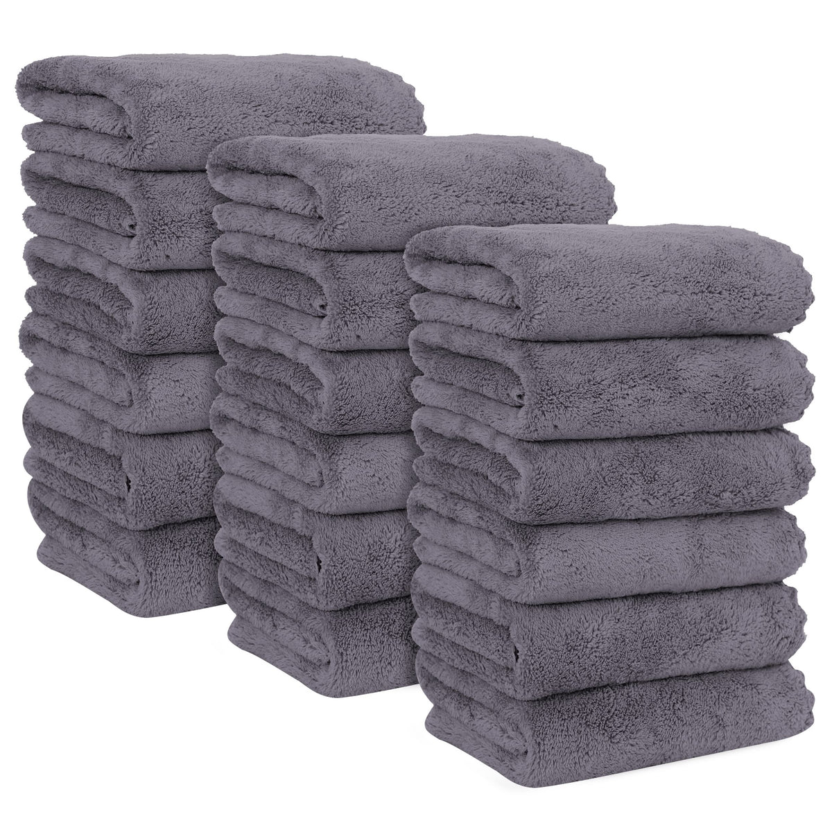 MOONQUEEN 6 Pack Premium Hand Towels - Quick Drying - Microfiber Coral Velvet Highly Absorbent Towels - Multipurpose Use as Hotel, Bathroom, Shower, Spa, Hand Towel 16 x 28 inches (Brown)