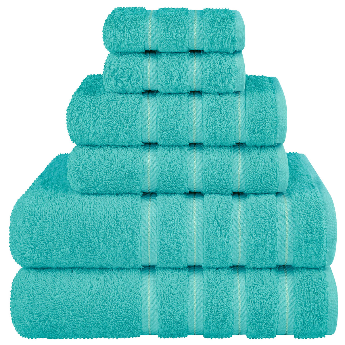 American Soft Linen 100% Cotton Luxury Turkish Towels, 6 Piece Towel Set