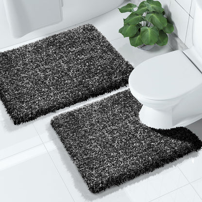 Yimobra Bathroom Rugs Sets 2 Piece, 32x20+24x17, Light Green and White
