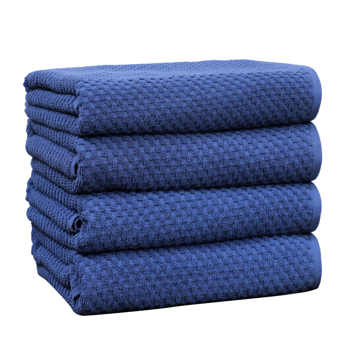 COTTON CRAFT Euro Spa Waffle Weave Bath Towels - Set of 4 Grey Towels