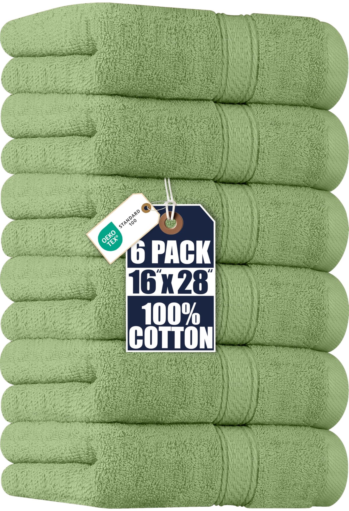 Utopia Towels 6 Pack Premium Hand Towels, 16x28 in, 600 GSM Cotton, Navy