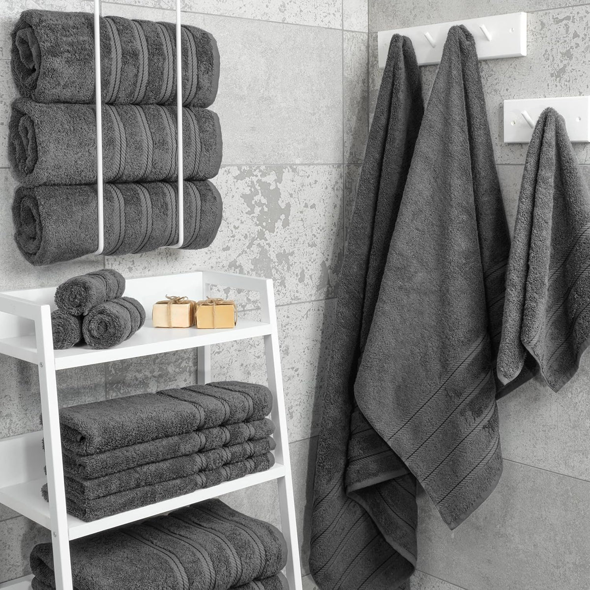 American Soft Linen 100% Cotton Luxury Turkish Towels, 4 PC Bath Towel Set