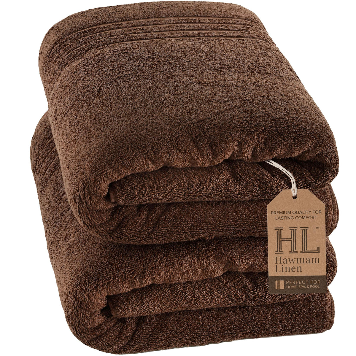 Hawmam Linen Cream 6 Piece Bath Towels Set for Bathroom Original Turkish Cotton Soft, Absorbent and Premium 2 Bath Towels, 2 Hand Towels, 2 Washcloths (Sea Salt)