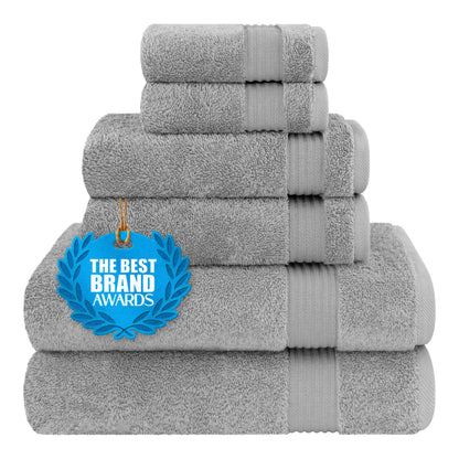 Cotton Paradise 100% Cotton Turkish Towel Set, Soft Absorbent Quick Dry, 6 Piece Towel Set, Beige