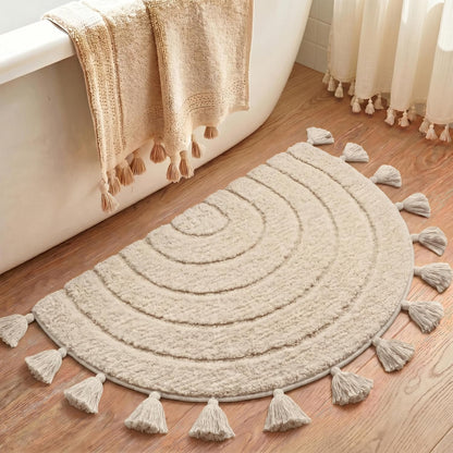 Oval Bathroom Rugs Non Slip Absorbent Ultra Luxury Fluffy