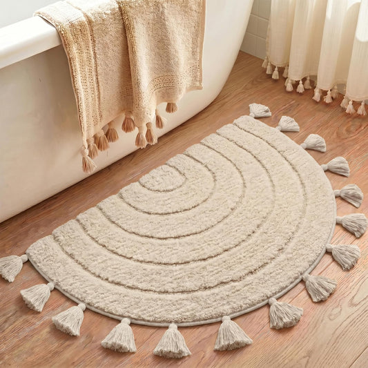Oval Bathroom Rugs Non Slip Absorbent Ultra Luxury Fluffy