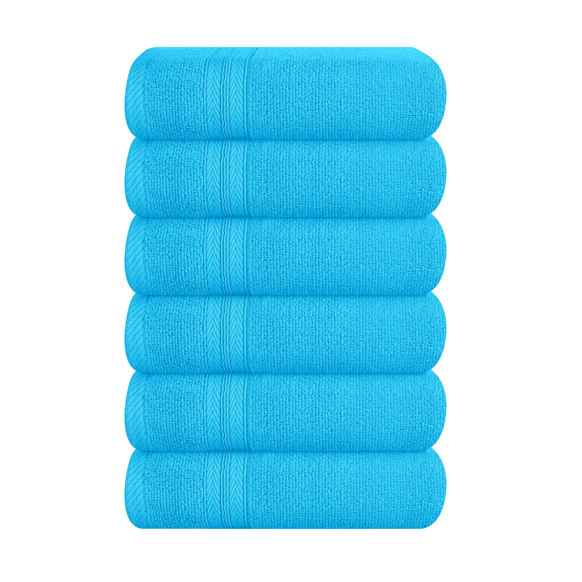 BOUTIQUO Navy Blue Towel Set - 8 Piece Bathroom Towel Set - 100% Ring Spun Cotton, 2 Bath Towel 27x54, 2 Hand Towel 16x28, 4 Washcloth 13x13 - Ultra Soft Highly Absorbent