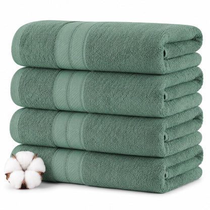 Modern Threads Spun Loft 6 Piece Bath Towel Set – 2 Bath Towels, 2 Hand Towels & 2 Washcloths – 100% Cotton, 600 GSM, Plush, Soft & Absorbent (Blush)
