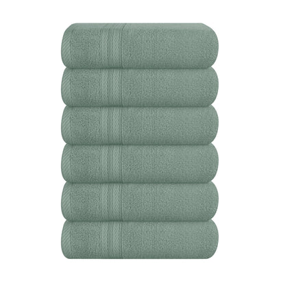 BOUTIQUO Navy Blue Towel Set - 8 Piece Bathroom Towel Set - 100% Ring Spun Cotton, 2 Bath Towel 27x54, 2 Hand Towel 16x28, 4 Washcloth 13x13 - Ultra Soft Highly Absorbent
