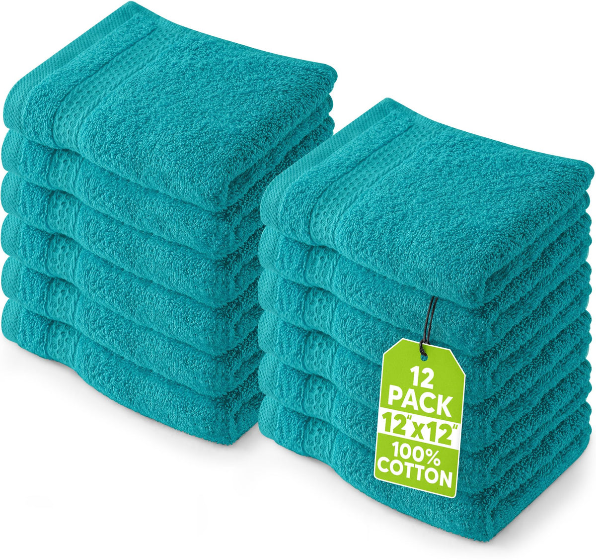 Utopia Towels 12 Pack Premium Wash Cloths Set, 12 by 12 Inches, 100% Cotton Ring Spun, Highly Absorbent and Soft Feel Essential Washcloths for Bathroom, Spa, Gym, and Face, Grey