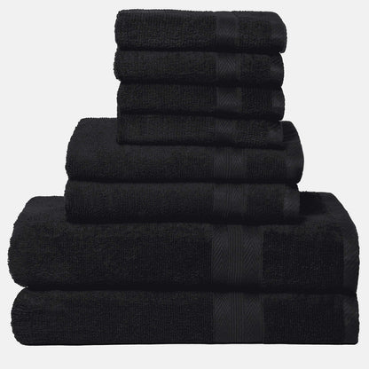 BOUTIQUO Navy Blue Towel Set - 8 Piece Bathroom Towel Set - 100% Ring Spun Cotton, 2 Bath Towel 27x54, 2 Hand Towel 16x28, 4 Washcloth 13x13 - Ultra Soft Highly Absorbent