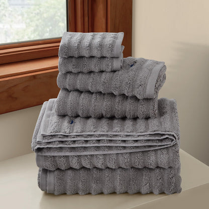Textured Rust 6 Piece Towel Set, Solid Color Themed, Oeko-TEX Certified Confidence