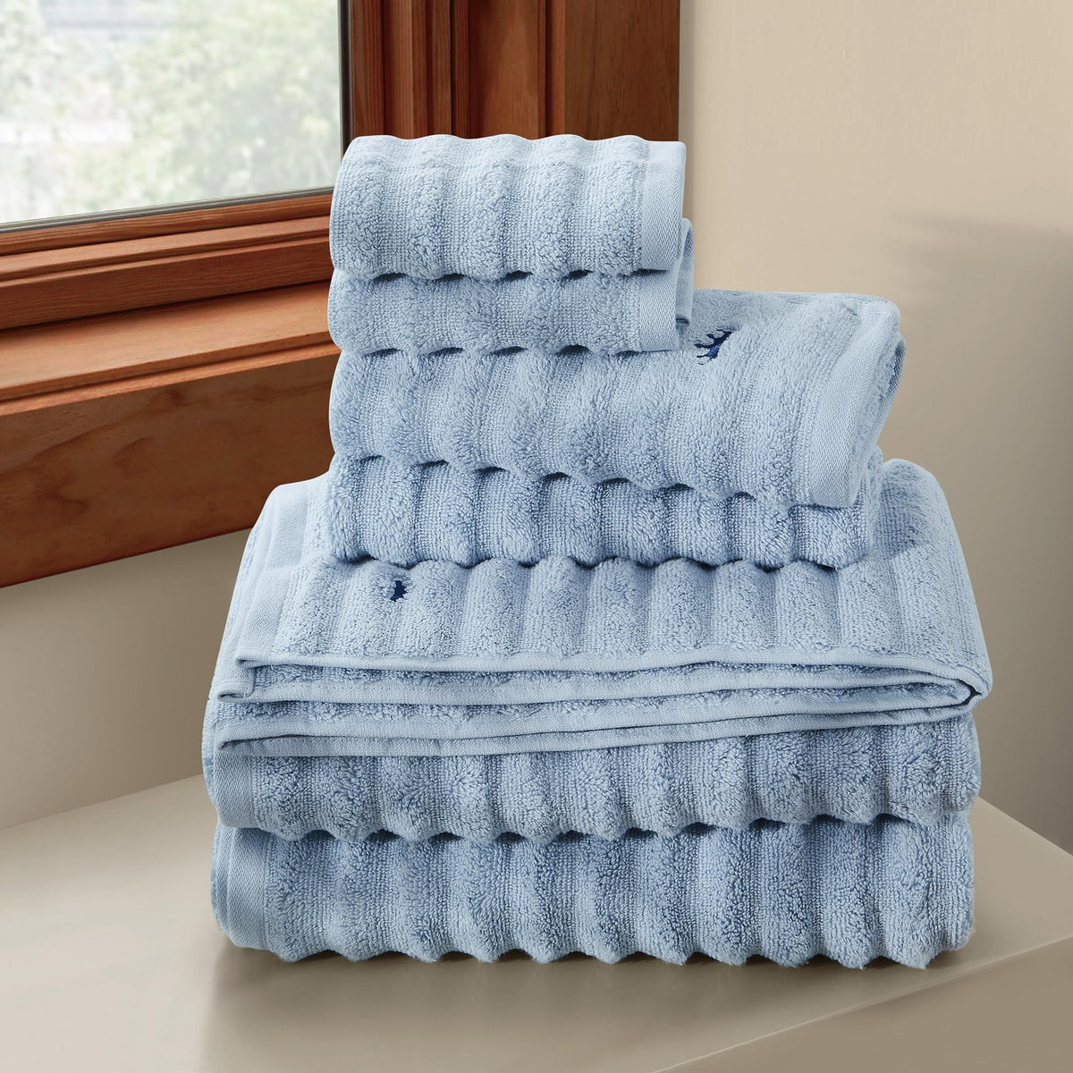 Textured Rust 6 Piece Towel Set, Solid Color Themed, Oeko-TEX Certified Confidence