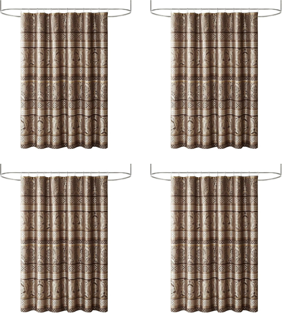 Madison Park Taupe Shower Curtain, 72"x72"