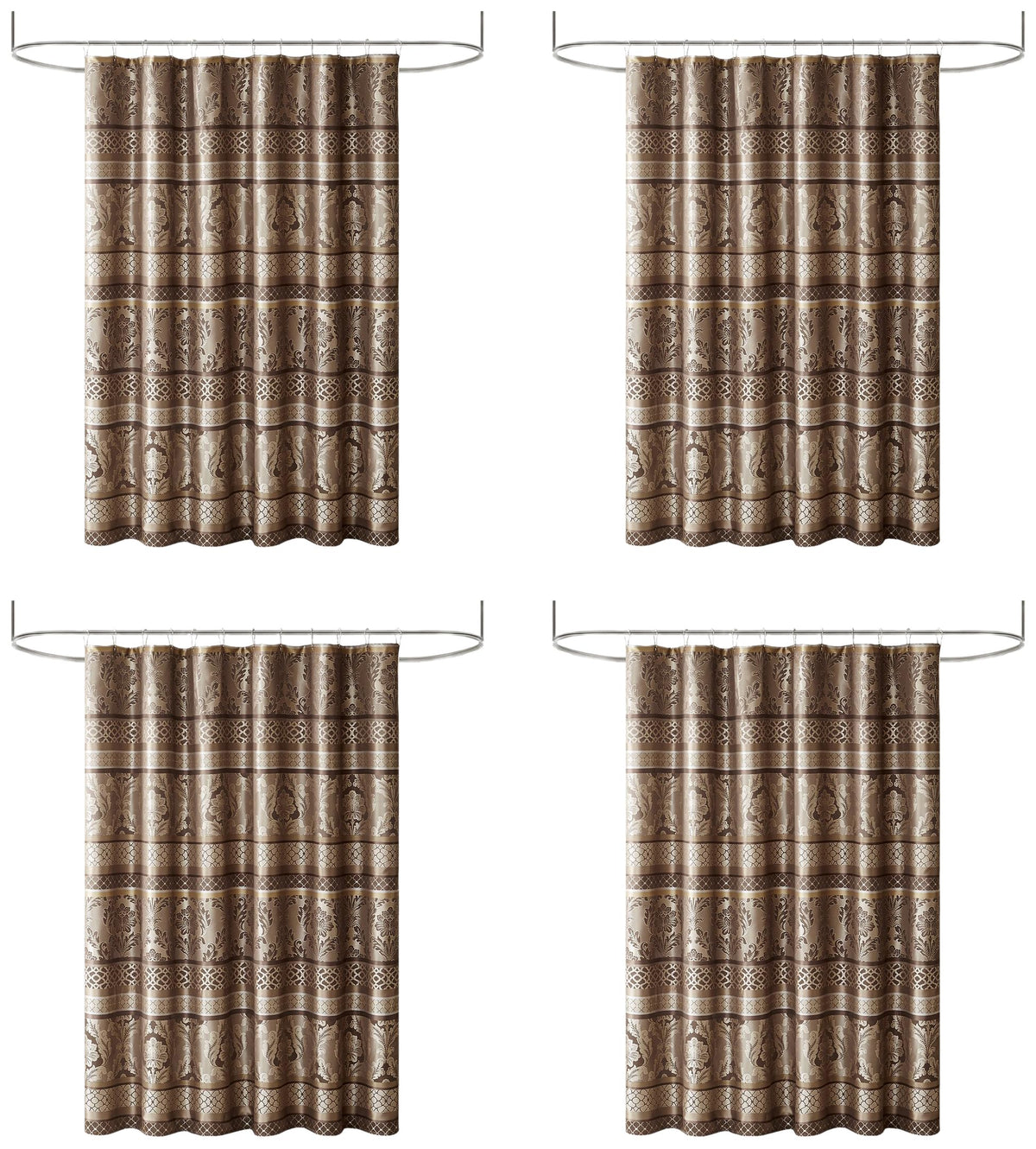 Madison Park Taupe Shower Curtain, 72"x72"