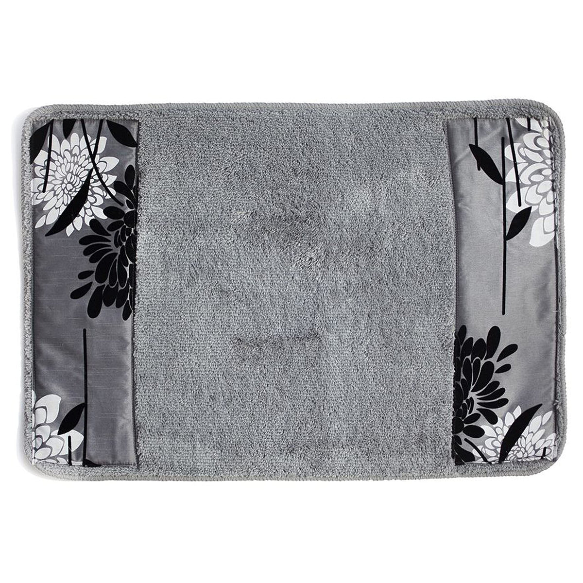 Zahari Home Larrisa Floral Bathroom Rug Luxury Bath Rug Washable Contemporary Decor Beautiful Shower Mat Unique Design Stylish Non Slip Shower Mat Flower Bath Rug Bath Shower Tub Decor