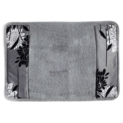 Zahari Home Larrisa Floral Bathroom Rug Luxury Bath Rug Washable Contemporary Decor Beautiful Shower Mat Unique Design Stylish Non Slip Shower Mat Flower Bath Rug Bath Shower Tub Decor