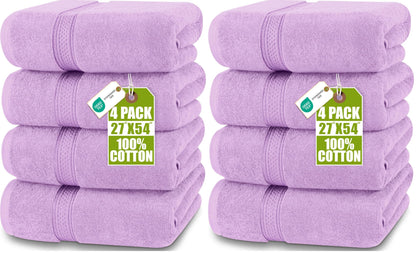 Utopia Towels 4 Pack Premium Bath Towels, 27x54 in, 600 GSM Cotton Grey