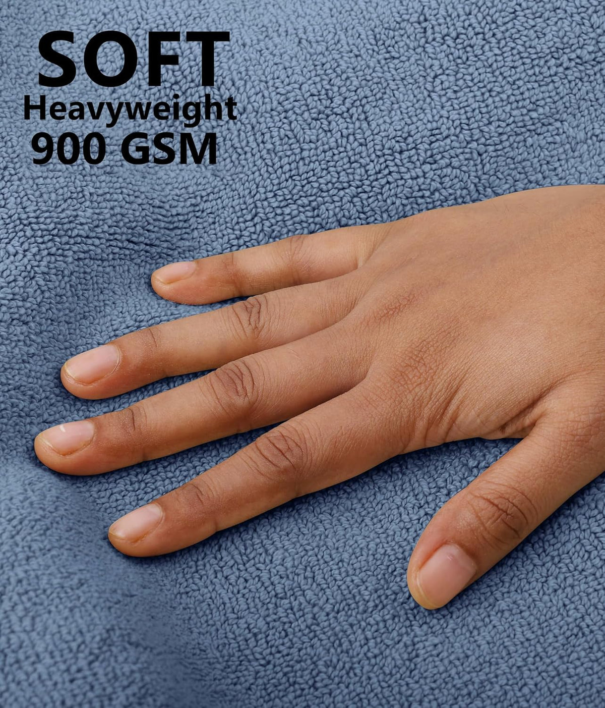 COTTON CRAFT Bath Mats - 2 Pack Tub Shower Floor Mat - 21x30- Azure Blue
