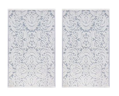 COTTON CRAFT Bath Mats - 2 Pack Tub Shower Floor Mat - 21x30- Azure Blue