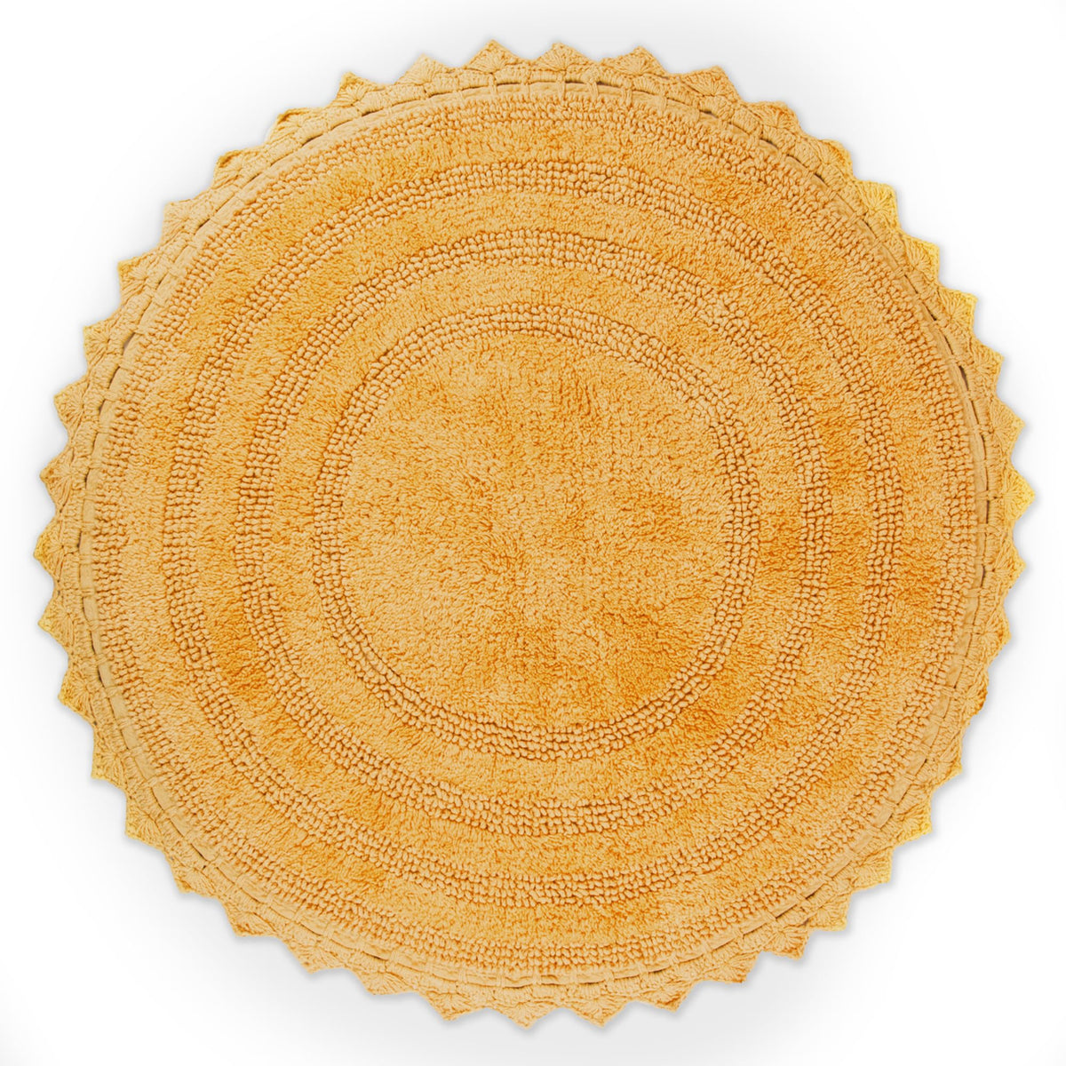 DII Crochet Collection Reversible Bath Mat, Small Oval, 17x24, Dark Green