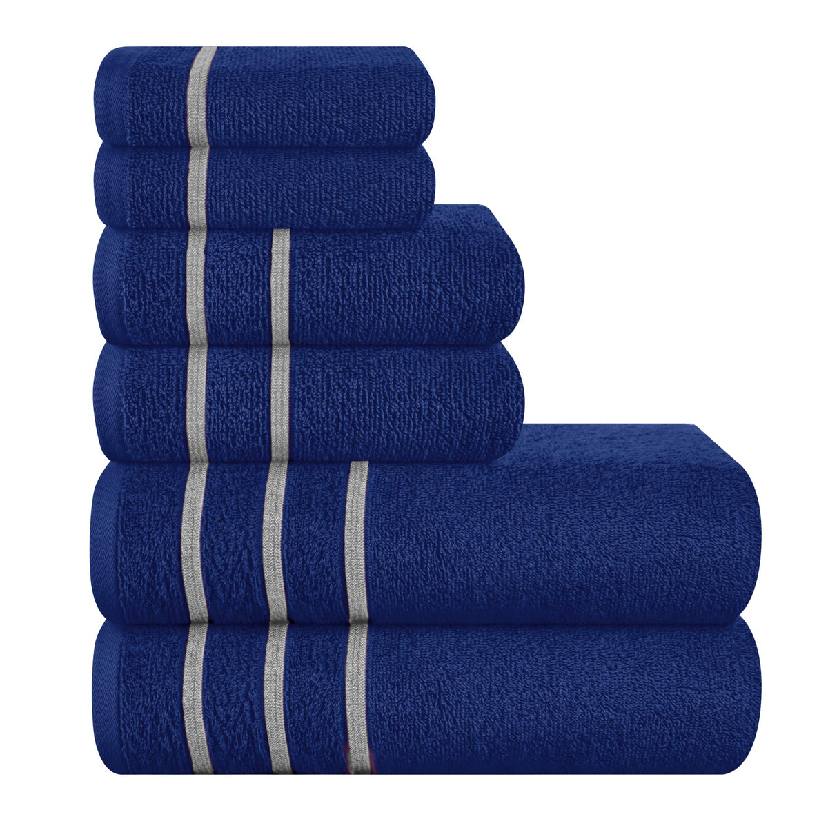 MyOwn Ultra Soft 6 Pack Cotton Towel Set, Contains 2 Bath Towels 28x55 inch, 2 Hand Towels 16x24 inch & 2 Wash Coths 12x12 inch, Ideal Everyday use, Compact & Lightweight - Pink, 71662
