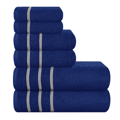 MyOwn Ultra Soft 6 Pack Cotton Towel Set, Contains 2 Bath Towels 28x55 inch, 2 Hand Towels 16x24 inch & 2 Wash Coths 12x12 inch, Ideal Everyday use, Compact & Lightweight - Pink, 71662