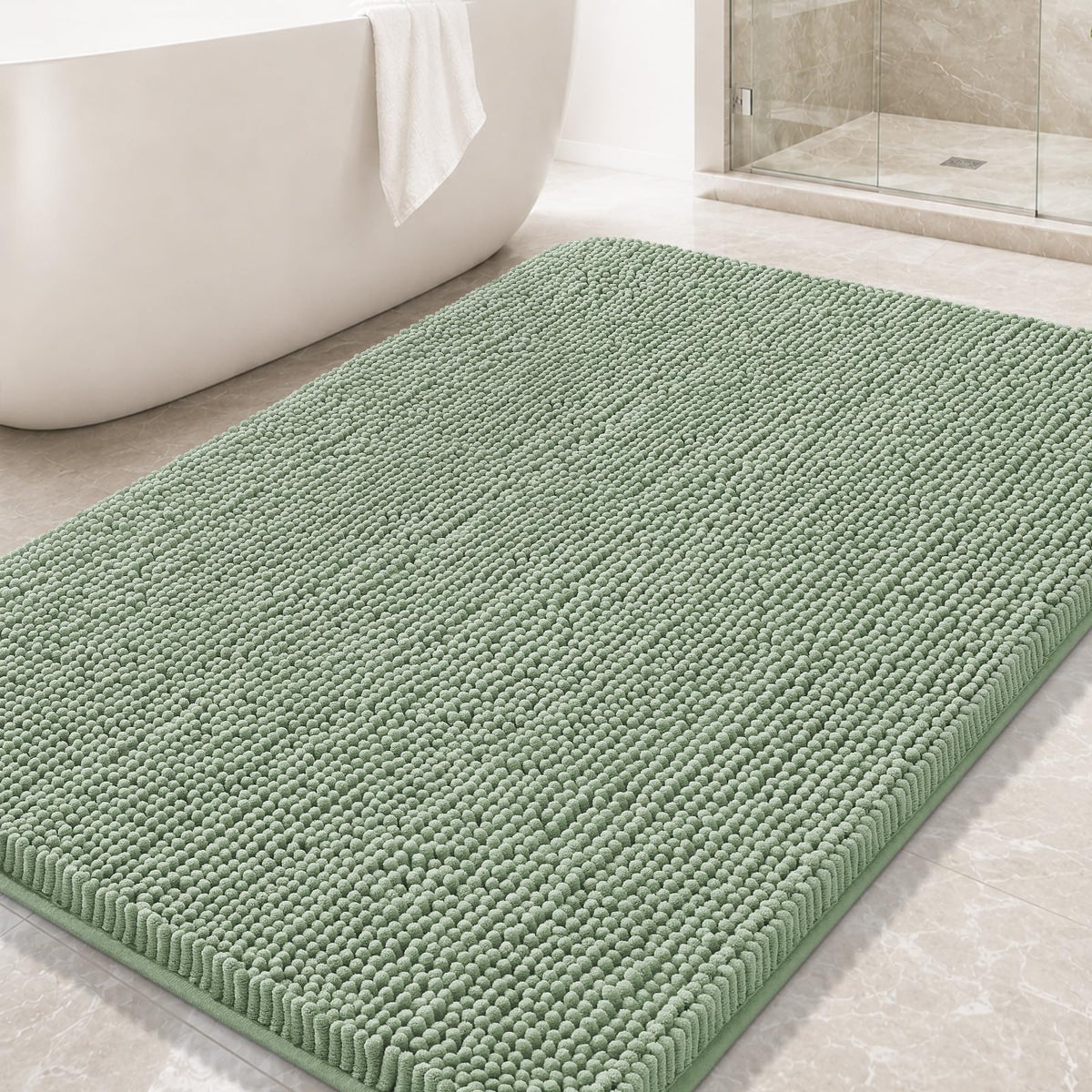 Arotive Bathroom Rugs 24x16, Soft Absorbent Shaggy Chenille Bath Rugs