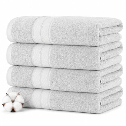 Modern Threads Spun Loft 6 Piece Bath Towel Set – 2 Bath Towels, 2 Hand Towels & 2 Washcloths – 100% Cotton, 600 GSM, Plush, Soft & Absorbent (Blush)