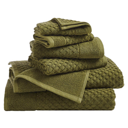 Great Bay Home Bath Towels - 100% Cotton 6 Piece Towel Set - Diamond Waffle Weave - Absorbent, Durable, Quick-Dry Towels for Bathroom (Copper)