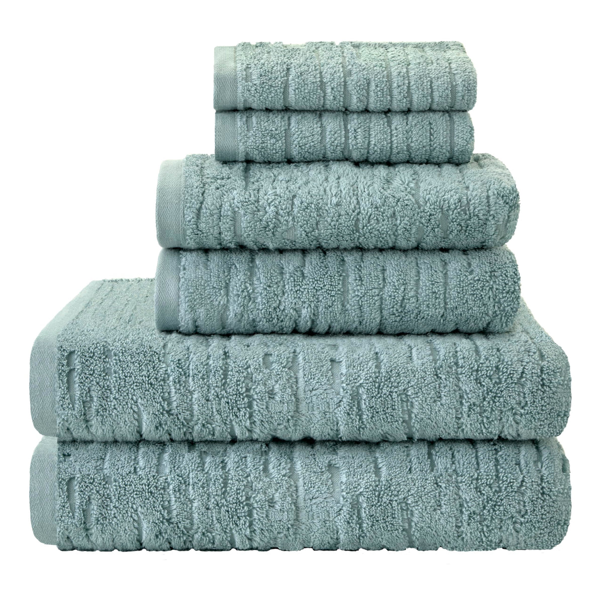 SKL Home CloudSoft Bath Towel Set, 6-Piece, 100% Cotton Luxury, Oatmeal