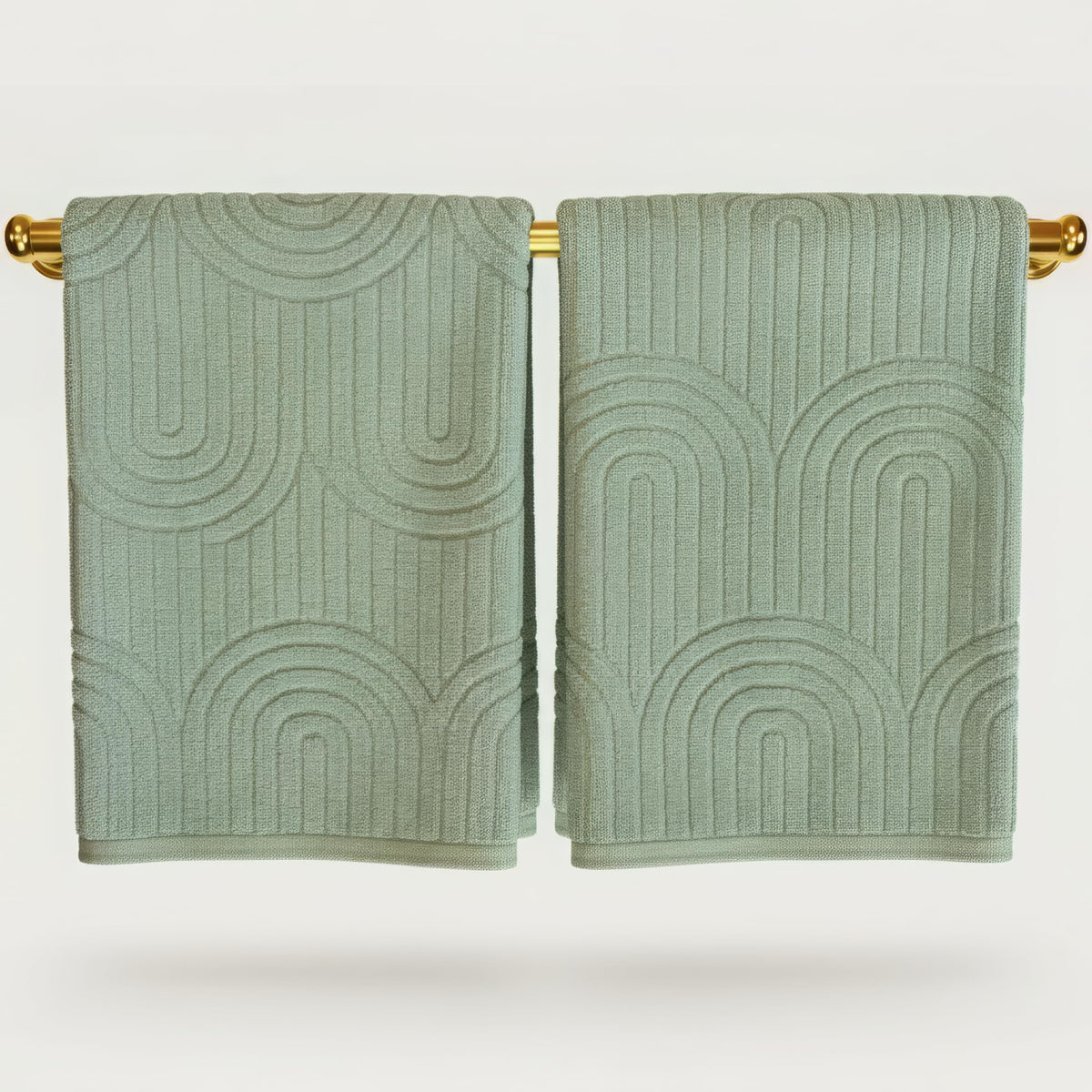 Decorative Hand Towels Set of 2 - Soft Boho Cotton for Bathroom or Kitchen