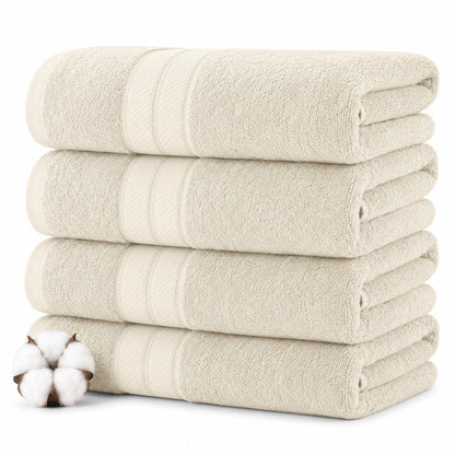 Modern Threads Spun Loft 6 Piece Bath Towel Set – 2 Bath Towels, 2 Hand Towels & 2 Washcloths – 100% Cotton, 600 GSM, Plush, Soft & Absorbent (Blush)