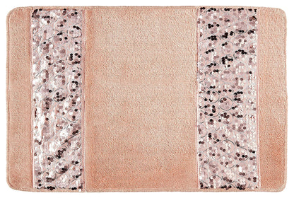 Zahari Home Larrisa Floral Bathroom Rug Luxury Bath Rug Washable Contemporary Decor Beautiful Shower Mat Unique Design Stylish Non Slip Shower Mat Flower Bath Rug Bath Shower Tub Decor