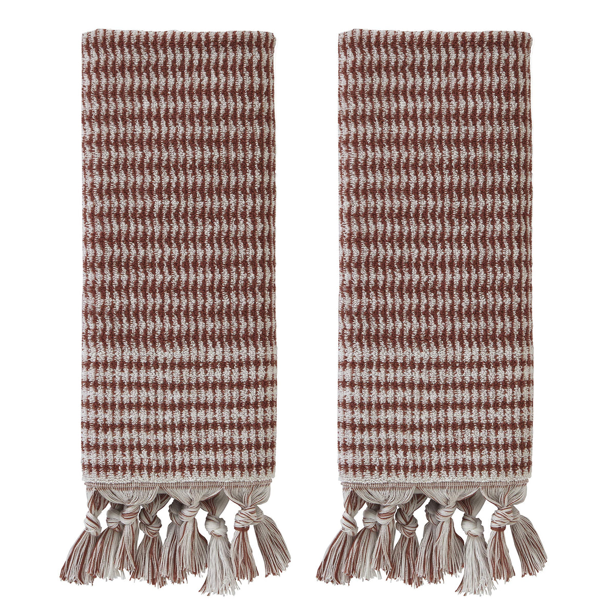 SKL Home Distressed Leaves Hand Towel Set-2pc, Turkish Cotton, Denim Blue