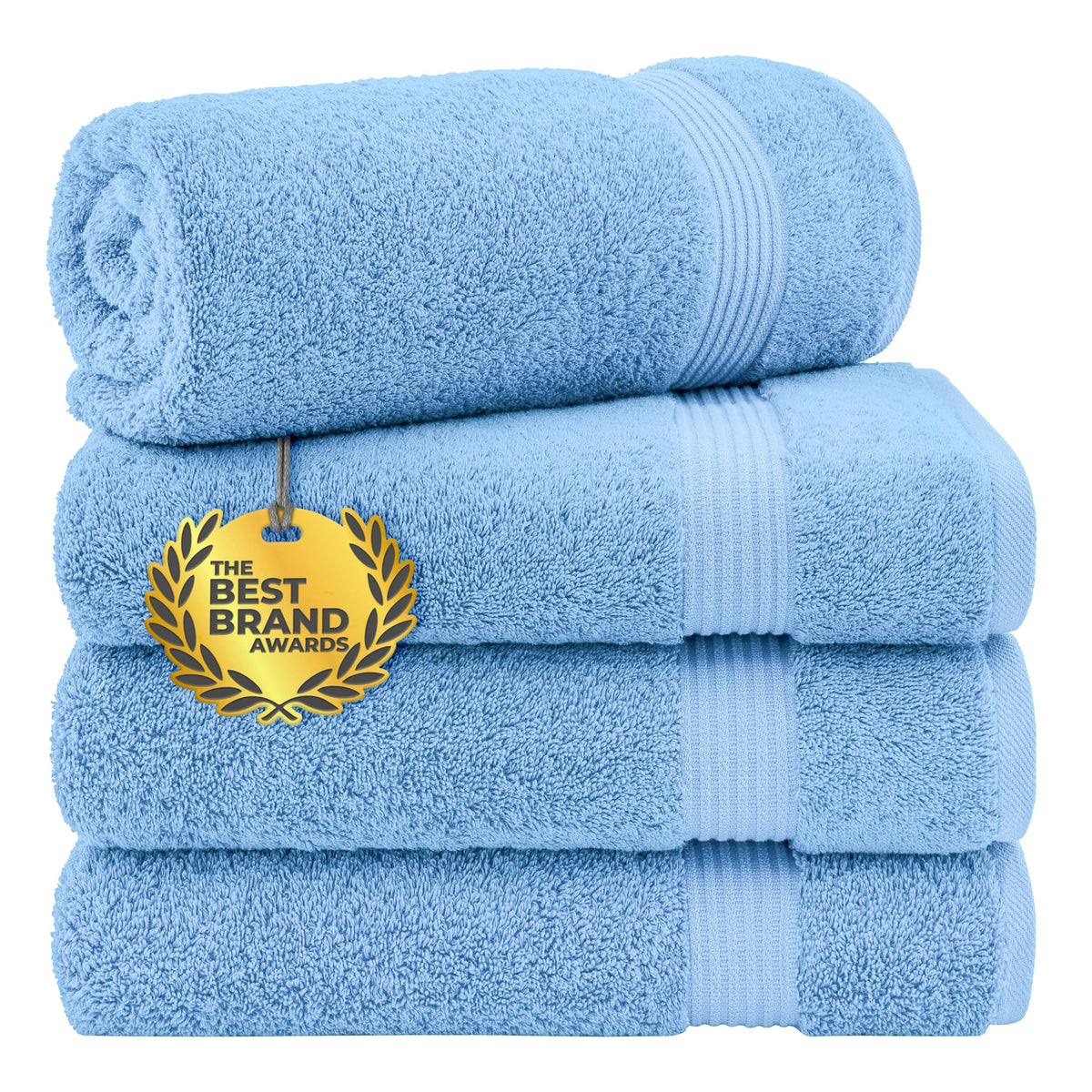 Cotton Paradise 100% Cotton Turkish Towel Set, Soft Absorbent Quick Dry, 6 Piece Towel Set, Beige
