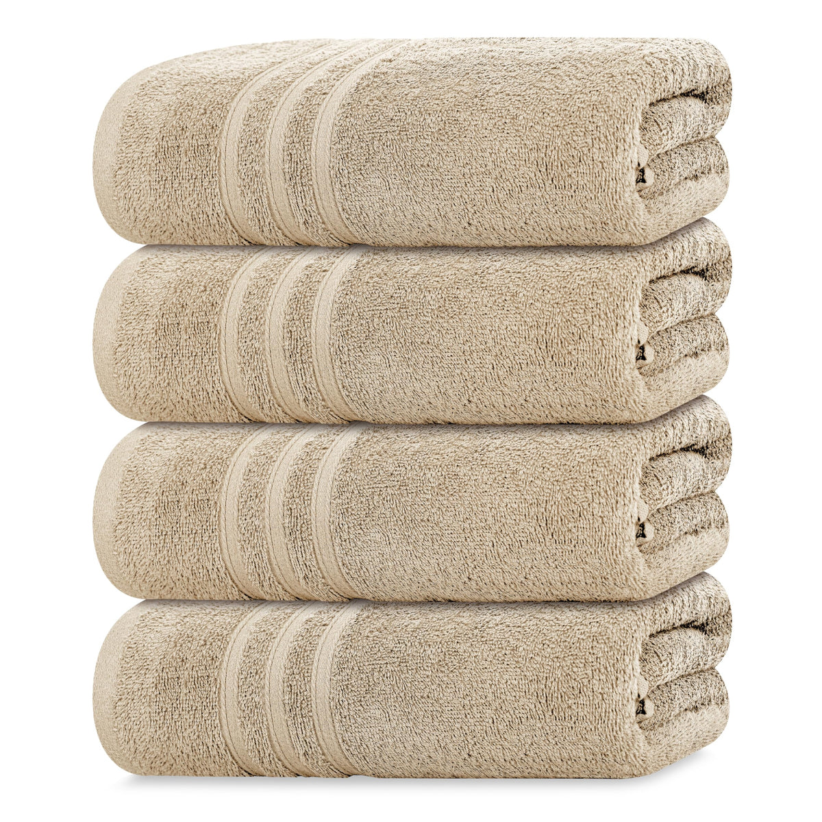 Tens Towels 4 Piece Bath Towels 27x54 Inches, Sky Blue